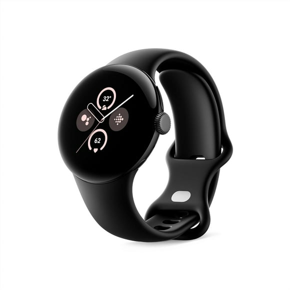 Google Pixel Watch 2 with Fitbit - Heart Rate & Stress Tracking, Safety Features, Android Smartwatch - Matte Black Aluminum Case - Obsidian Active Band - LTE