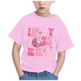 thumbnail image 4 of Godom Girls' Short Sleeve Shirts Girls Cotton Crew Neck Shirt Cute Print Summer Blouse for Girls Tee Tops, 4 of 6