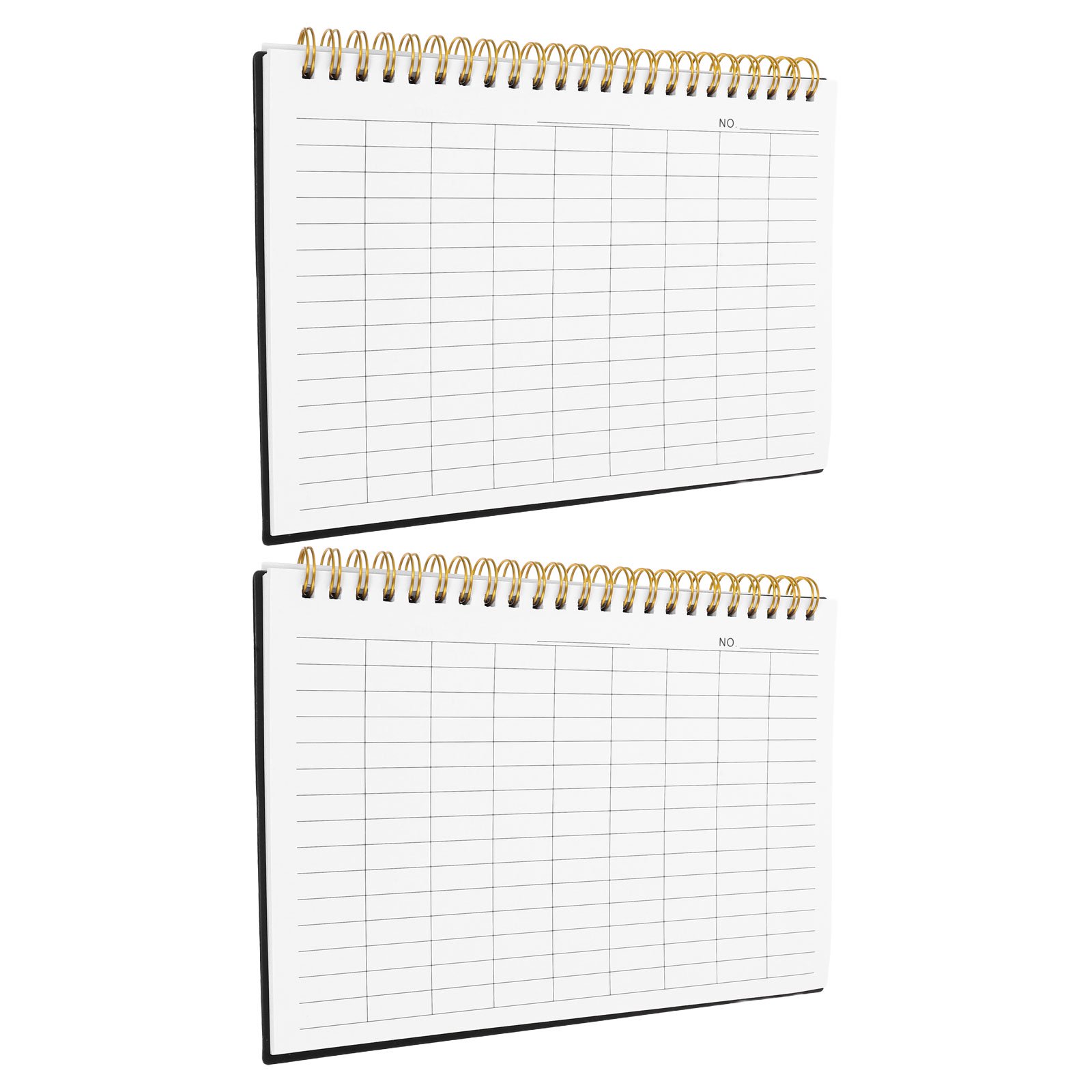 BESTYASH 2-Pack Horizontal Ruled Books Black for Daily Inventory, Budget Tracking and Financial Record Keeping