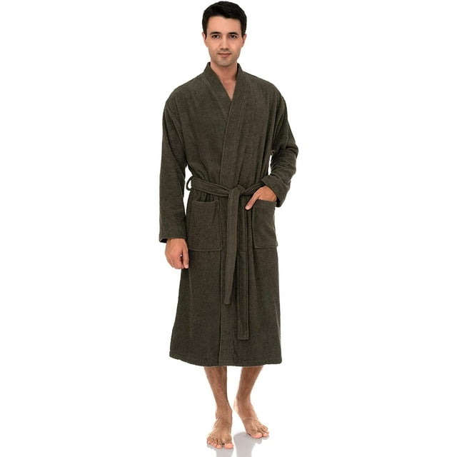 Men's Robe, Turkish Cotton Terry Kimono Bathrobe