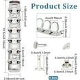 thumbnail image 3 of 4Pcs 6 Holes A7 Ring Binder Mechanism Replacement Kit with Screws Stainless Steel Colour Metal Loose-Leaf Binder Mechanism Spine Comb for Loose-Leaf Notebook Binder Planner, 3 of 7