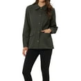 thumbnail image 1 of INSPIRE CHIC Veste Utilitaire Légère pour Femme à Taille Coulissante avec Poches à Rabat Gris Foncé L, 1 of 5