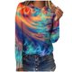 thumbnail image 1 of ICHUANYI Liquidación Blusa informal de manga larga con cuello redondo y estampado para mujer ICHUANYI WER202308251988, 1 of 3