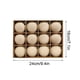 thumbnail image 4 of Bolas de adornos navideños de terciopelo flokado de 12 piezas - Decoraciones colgantes de árbol de plástico marrón de 2,4 pulgadas, 4 of 6