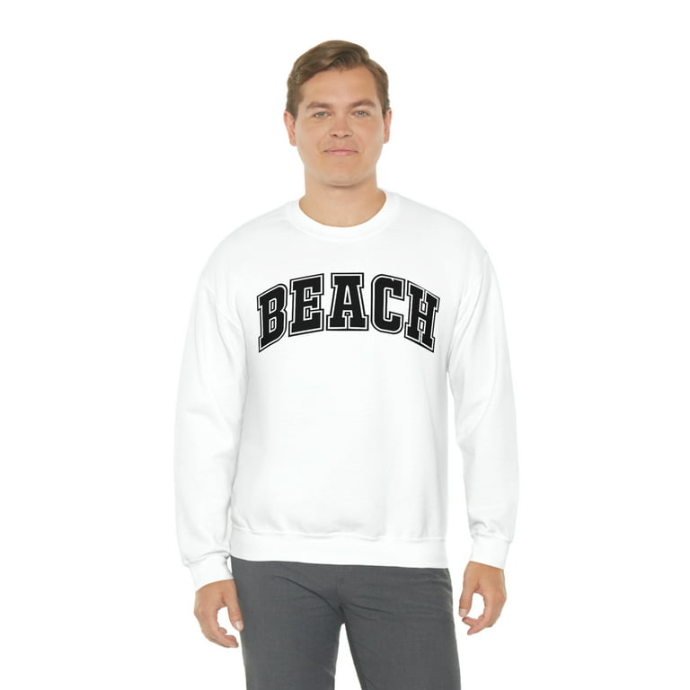 Mardonyx Seaside Beach Sweatshirt Beach Hoodies Beach Sweatshirt Men Beach, adult Unisex, Size: Large, White