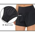 thumbnail image 5 of Womens High Waisted Running Shorts Quick Dry Athletic Workout Shorts with Mesh Liner Zipper Pockets, 5 of 7