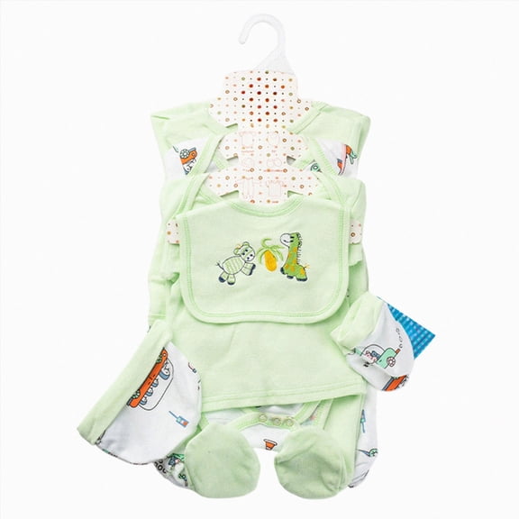 Gibobby 8Pcs Infant Newborn 6-9 Months Unisex Fall Winter Clothes Sets Jumpsuit Romper Tops Hat Pants Bib Sock Shoses Outfits Set Casual Daily Wear Newborn Gift Layette Outfit Set,Orange