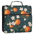 thumbnail image 5 of FORMRS Zipper Binder with Shoulder Strap 2-inch Ring 500 Sheet Capacity File Bag, Blue Floral Oranges, 5 of 5