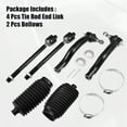 thumbnail image 7 of 6 Pcs Front Outer Inner Tie Rod End Link with Bellows for Toyota RAV4 2006-2018 Black, 7 of 7