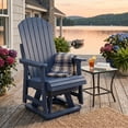 thumbnail image 6 of Mosbrisa HIPS Swivel Patio Glider, Poly Lumber All-Weather Resistant Outdoor Chair, Navy Blue, 6 of 7