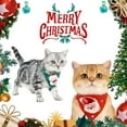 thumbnail image 1 of Bufanda Triangular Navideña Ajustable con Botones para Mascotas, con Estampado de Papá Noel | Material Transpirable | Apta para Perros de Todos Los Tamaños | Fácil de Mantener | Multifuncional | 1 Bu, 1 of 7