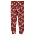 thumbnail image 3 of Fgvctg Valentine's Day Men's Pajamas Casual Heart Print Elastic Bottom Pajama Sleepwear High Waisted Pjs Pant Loose Spring Fall Drawstring Lounge Pants with Pockets Vermilion 2XL, 3 of 6
