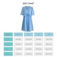 thumbnail image 2 of Women Summer Tunic Dress V Neck Short Ruffle Sleeves High Waist Casual Loose Flowy Mini Dress Light Blue XL, 2 of 5