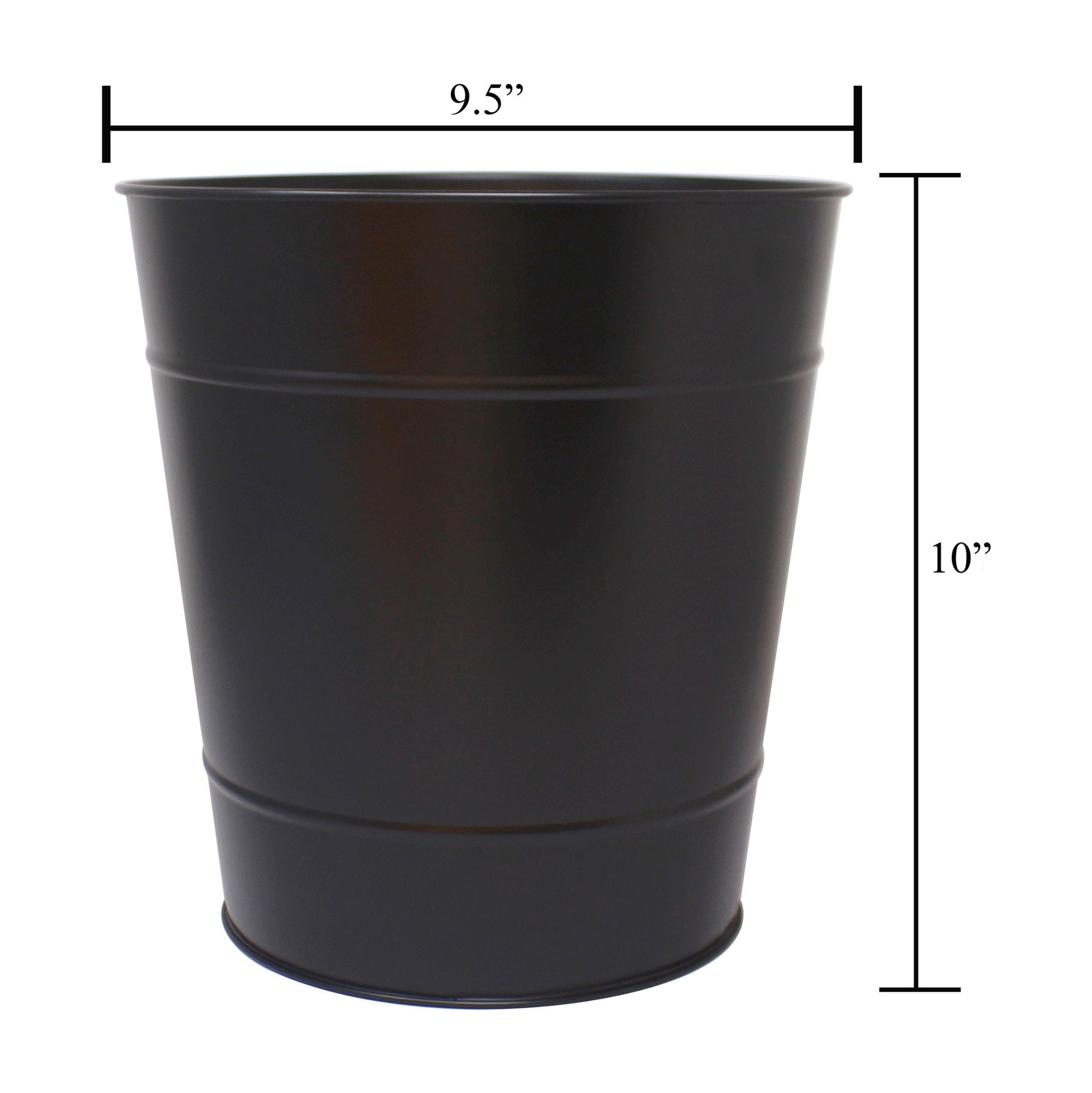 Better Homes & Gardens Decorative Metal Trash Can, Black