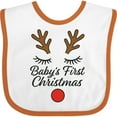 thumbnail image 3 of Inktastic My First Christmas Reindeer Boys or Girls Baby Bib, 3 of 4