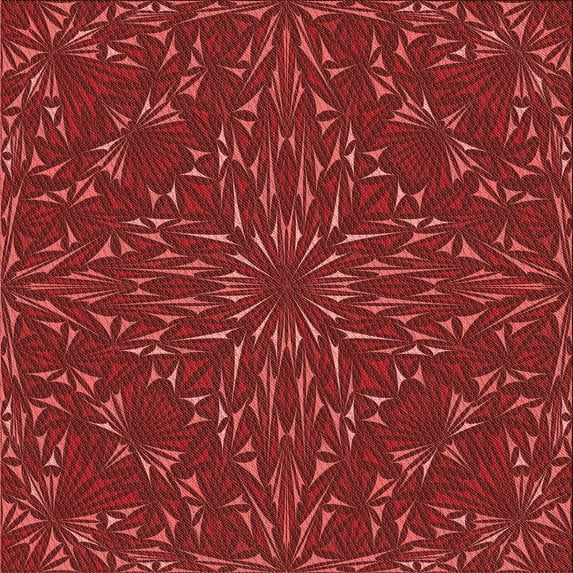 Ahgly Company Machine Washable Indoor Square Transitional Lava Red Area Rugs, 5' Square