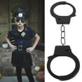 thumbnail image 4 of Wekvgz 2 pair of Black Handcuffs with Keys Metal Handcuffs Party Supplies Accessory Stage Party Props Pretend Play Handcuffs, 4 of 11