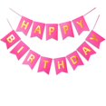thumbnail image 1 of Letjolt Pancarta De Feliz Cumpleaños Letreros De Fiesta De Roseo Puro Banderines Con Brillo Dorado Suministros Divertidos Para Decoraciones De Fiesta De Cumpleaños De Niñas 13 Piezas, 1 of 5