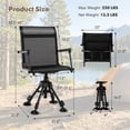 thumbnail image 5 of Biotree 360 Degree Swivel Hunting Chair with 4 Adjustable Height Legs Foldable Outdoor Camp Chair with Mesh Backrest, Black, 5 of 11