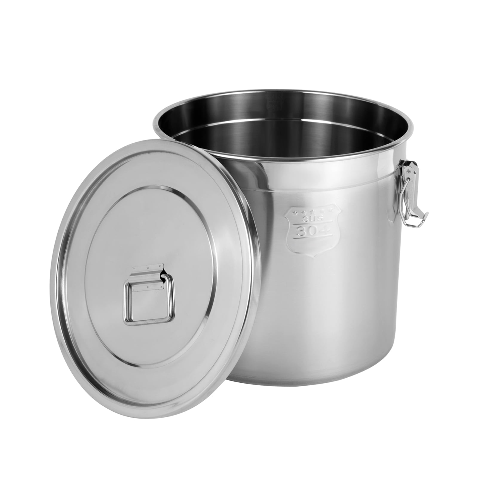 PEAKORA21L Airtight Rice Bucket Stainless Steel Canister Food Storage Container w/ Lid