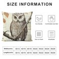 thumbnail image 5 of Chilfamy Owl Tree Branch Leaves Pillow Covers for Couch Sofa Indoor Outdoor Soft and Durable 1PC 20x20in, 5 of 5