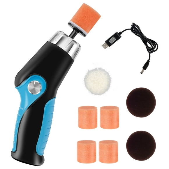 Car Electric Polisher 60W Cordless Rechargeable Car Polishing Machine with 2000mAh Battery Adjustable Speed Car Waxing Tool for Furniture Wood Metal Car