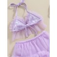 thumbnail image 6 of Bagilaanoe Newborn Baby Girls Swimsuits 2 Piece Bikinis Set Tulle Camisole Tops + Shorts 6M 12M 18M 24M Infant Swimwear Bathing Suit Beachwear, 6 of 8