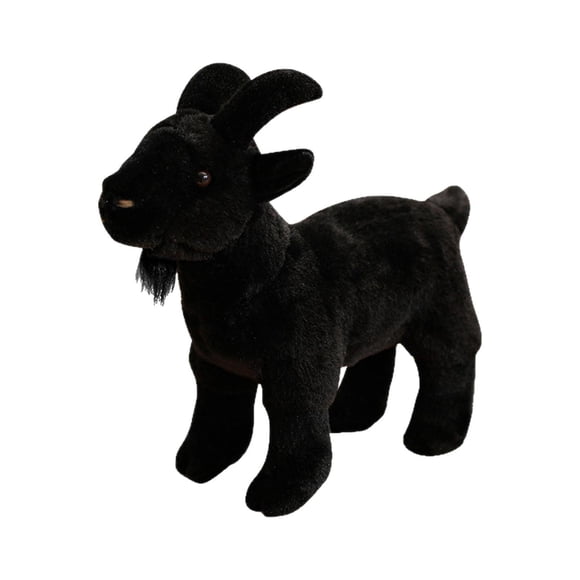 FashionCha Sheep Stuffed Animal Toy Plush Doll Lifelike Cartoon Figurine Play Partner Soft Simulation Suitable for gift giving home decoration living rooms bedrooms offices cribs cars Black