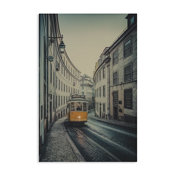 Stupell Industries Trolley Car Cityscape Town & City Photography Gallery Wrapped Canvas Art Print Wall Art, 16 x 24