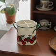 thumbnail image 3 of Tableware rack drain, retro cherry spoon, spoon, pot clamp, kitchen utensil, stick, can, storage box, with 4 grille metal bucket trays, 3 of 5