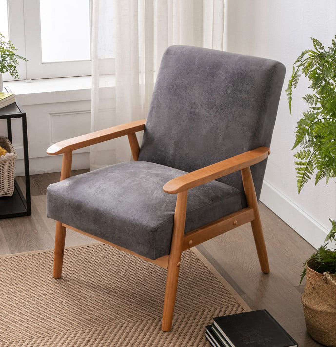 Uspridefurniture Losurdo 25.4'' Wide Tufted Accent Chair -Gray