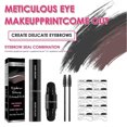 thumbnail image 4 of Eyebrow Stamp Stencil Kit Natural Hairline Powder 1 * Eyebrow Print / 2 * Eyebrow Brush / 10 * Eyebrow Card for Cosmetic Makeup Home Daily U, 4 of 5