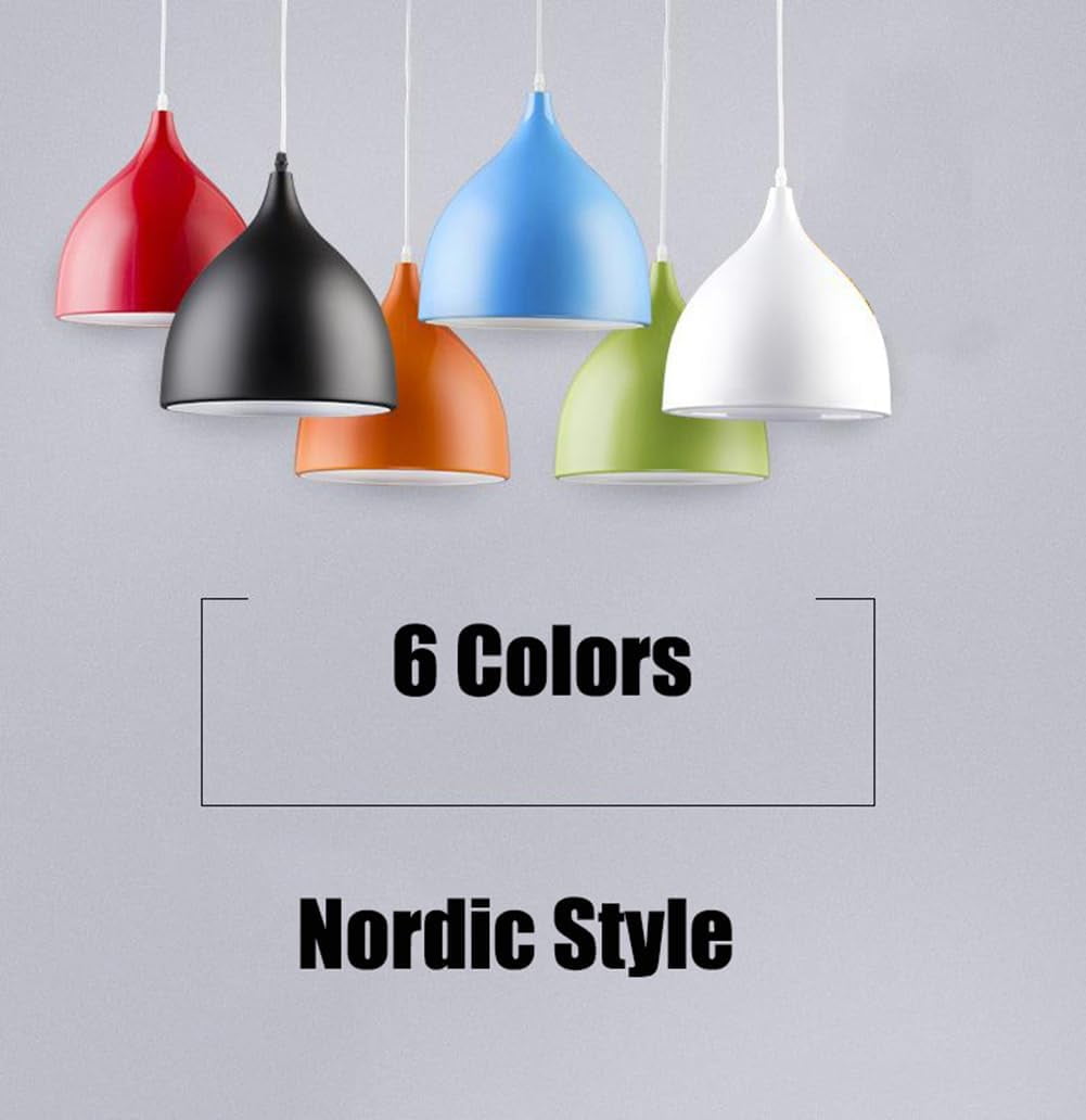 Modern Simple Colorful Pendant Light for Kitchen Island, Minimalism Nordic Style Metal Pendant Lighting for Dining Room, Vintage Rustic Pendant Lamp, Retro Pendant Light Fixture