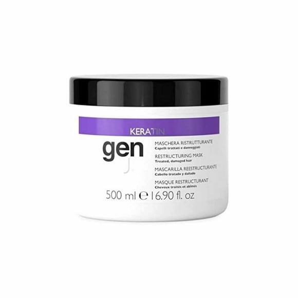 Genus Mascarilla Capilar Reestructurante de Queratina Enriquecida con Proteínas de Seda Caviar y Colágeno Peinado Nutre e Hidrata Apto para Todo Tipo de Cabello - 500ml
