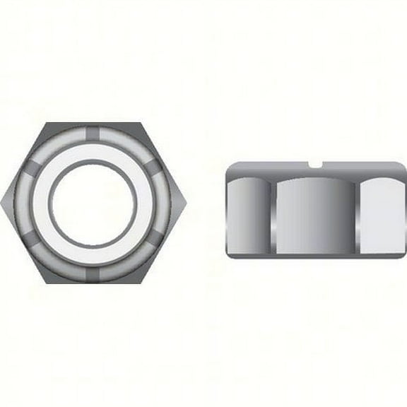 SeaChoice  01224; M5-.8 Nylon Insert Locknut Stainless Steel 100/ Bag