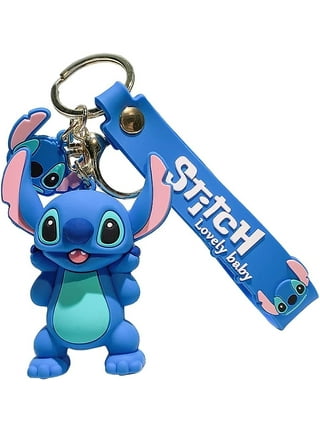 Lilo & Stitch 3D Silicone Keychain Key Chain Ring Pendant Game New