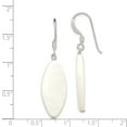 thumbnail image 4 of Auriga Fine Jewelry 925 Sterling Silver White Mother of Pearl Marquise Dangle Earrings for Women (L-38mm, W- 12mm), 4 of 4