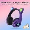 thumbnail image 4 of Price Drop!Cat Ear Wireless 5.0 Luminous Computer Gaming Headset Bluetooth Headset&nbsp;(en inglés), 4 of 6