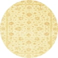 thumbnail image 1 of Ahgly Company Indoor Round Abstract Sun Yellow Oriental Area Rugs, 4' Round, 1 of 6