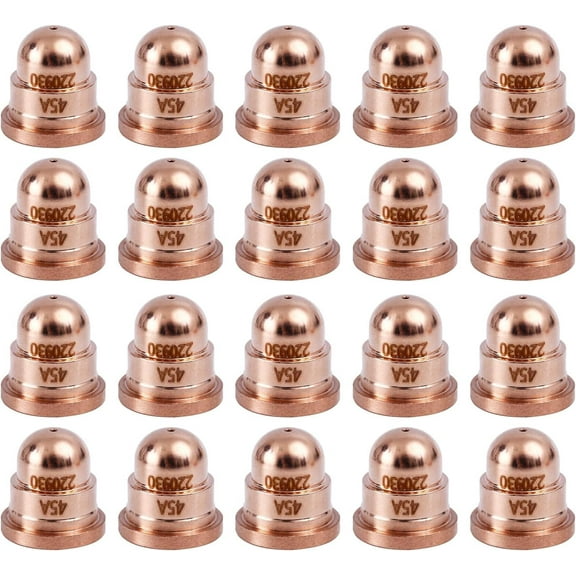 20Pcs 220930 Fine Cut Nozzle Tip 45A Fit for Hypertherm PMX 45XP/65/85/105 Plasma Cutting Torch Consumables