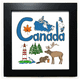 thumbnail image 1 of Canadá símbolo nacional el patron de referencia Mesa de pared con marco cuadrado negro, 1 of 4