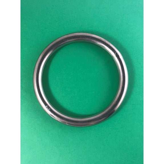 US STAINLESS Stainless Steel 316 Round Ring Welded 3/8" x 3" (10mm x 75mm) Marine Grade