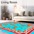 thumbnail image 2 of ODIKA 5' x 7' Machine Washable Non-Slip Area Rug, Boho paisley High Traffic Rug, Red, 688511, 2 of 7