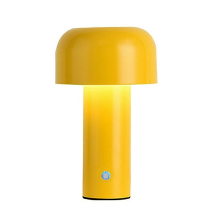 

Kotyreds Mushroom Shaped Table Lamp Rechargeable Bedroom Bedside Economic Desk Touch Decoration Night Light Decoration Lighting