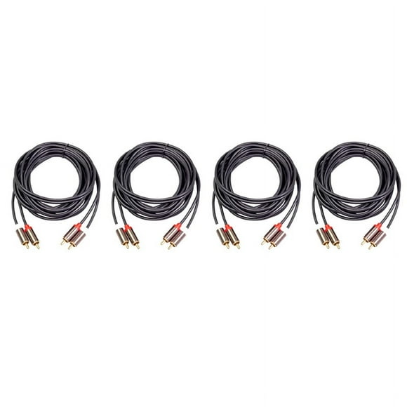 4X to 2 Male to Male Audio Cable Gold-Plated Audio Cable for Home Theater DVD TV CD Amplifier Sound Box