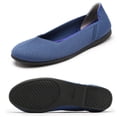 thumbnail image 2 of Zhabtuc Women's Knit Flats, Round Toe Knit Ballet Flats Shoes Navy Blue Size 7, 2 of 5