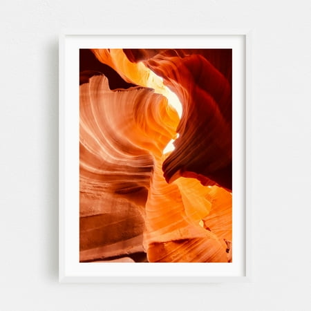 Antelope Canyon XXXIX - Arizona Photography White Framed Wall Art Print 16 x 20 inches