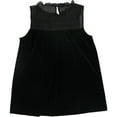 thumbnail image 2 of Alfani Womens Velvet Pullover Blouse, Black, Small, 2 of 2