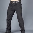 thumbnail image 3 of Hombre Streetwear Casual Cargo Work Pants Amy Trousers Multi Pockets Black_S SM SunniMix Pantalones tipo cargo, 3 of 8