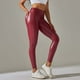 thumbnail image 5 of Pantalones de yoga de cuero PU de cintura alta para mujer - Ajuste compresivo con bolsillos, adecuados para uso informal y ejercicio - Tallas S-XL, 5 of 6